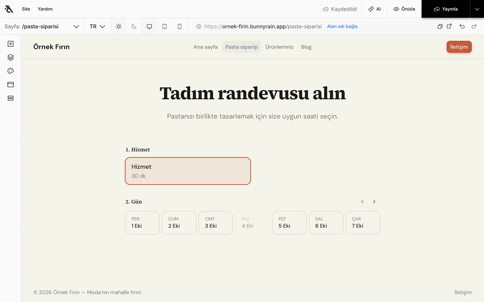 Editörde Randevu bloğu: Tadım randevusu alın