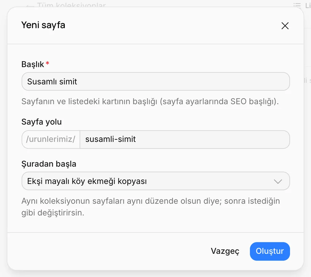 Yeni sayfa penceresi: Şuradan başla bir sayfanın kopyası