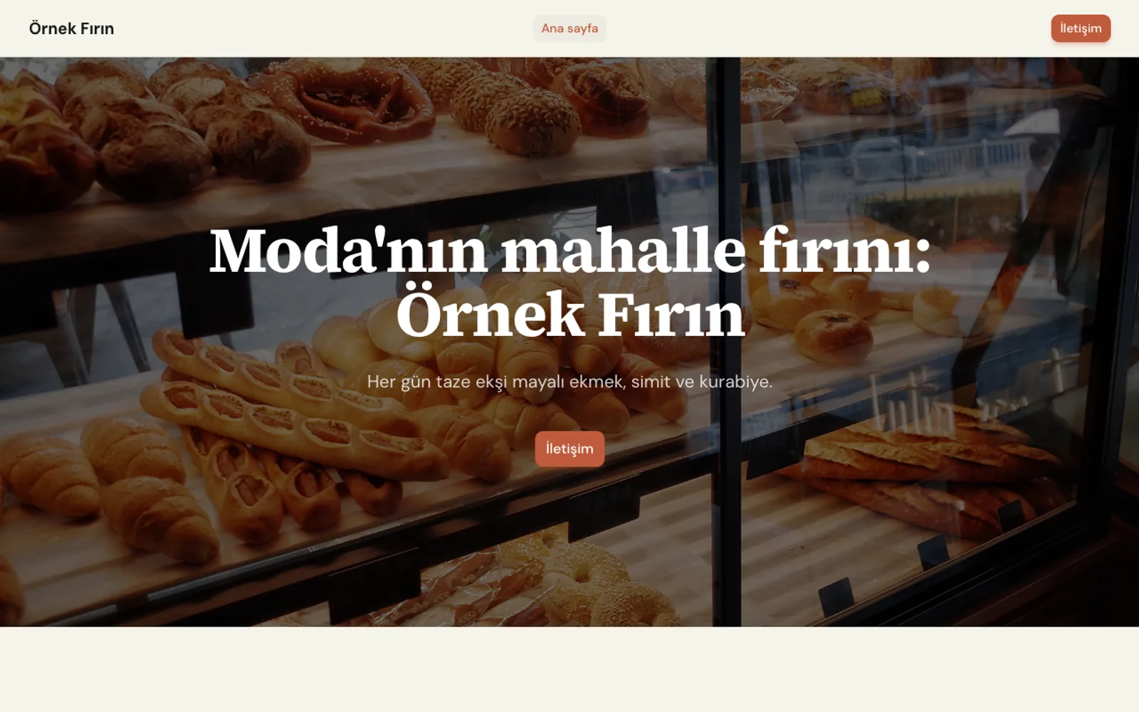 Yayındaki Örnek Fırın sitesi