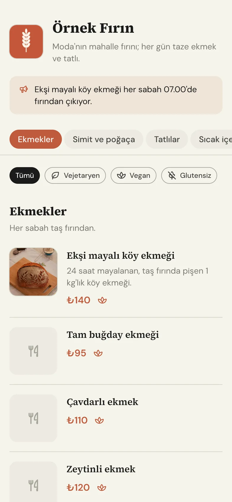 Telefonda menü
